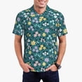 thumbnail image 1 of Fotbe Floral Camiseta Polo de Golf para Hombre con Estampado – Camisa Deportiva Transpirable con Cuello Abotonado-Small, 1 of 6
