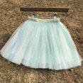 thumbnail image 5 of Tisuna Sequin Skirt For Girls Child Elastic Waist Layer Ruffled Skirt Elegant Lightweight Girls Festival Carnival Dance Outfits Blue Size 5-6 Years, 5 of 6