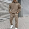 thumbnail image 2 of BOOMNY Mens Sweatsuits Letter Graphic Hoodies Sweatpants 2Pcs Gym Sweat Suits Running Jogging Fall Winter Athletic Tracksuit Outfits, 2 of 4