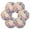 Hydrangea Wreath, variant on 6 Pcs Drink Coasters with Holder 3.94in Woven Coasters for Drinks Gold Floral Wreath Coaster Set for Protection Table