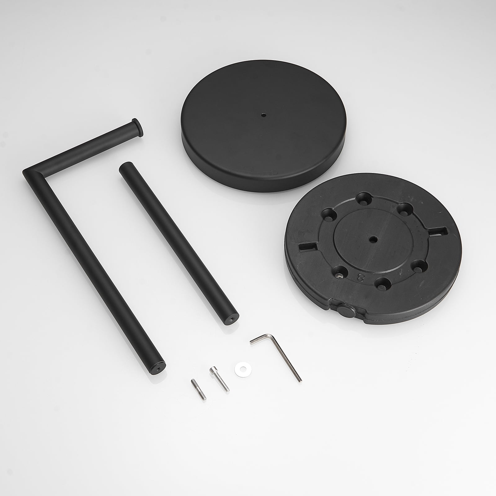 Freestanding Stainless Steel Toilet Paper Holder in Matte Black