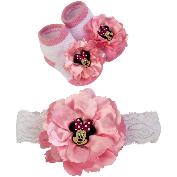 Set de regalo de calcetines con diadema de Minnie Mouse de Disney para bebés y niñas de 0 a 12 m