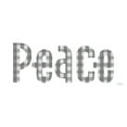 thumbnail image 2 of Marshall, Laura 18x10 White Modern Wood Framed Museum Art Print Titled - Retro Holiday Peace Gray, 2 of 4