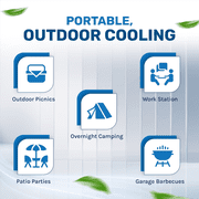 Hessaire Outdoor Portable 500 Square Foot Evaporative Cooler Humidifier