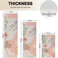 thumbnail image 4 of Orange Boho Plant Pattern Kitchen Rugs Sets Of 3,Kitchen Runner Rugs Non Skid Washable,Decorative Kitchen Floor Mats for Kitchen,Sink,Laundry,17"x30"+ 17"x47" + 17"x59", 4 of 6