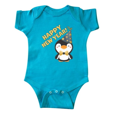 

Inktastic Happy New Year! with Cute Penguin Gift Baby Boy or Baby Girl Bodysuit