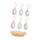thumbnail image 4 of 6 huevos de Pascua con canasta para decorar, ideales como regalo de fiesta. Estampado de conejo blanco, 4 of 9