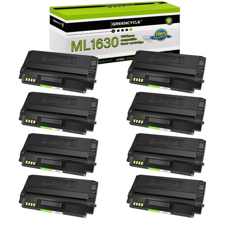 greencycle ML-1630 ML-D1630A Toner Cartridge High Yield Compatible for Samsung ML1630 ML-1630 ML-1630W SCX-4500 SCX-4500W Series Printer(8 Pack, Black)