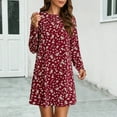 thumbnail image 4 of CALAFEBILA Summer Dresses for Girls Long Sleeve Floral Mini Sun Dress Easter Short Teen Dresses, 4 of 7