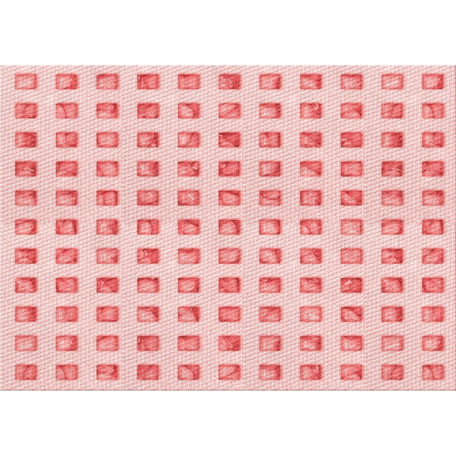 Ahgly Tapis Rectangulaire Lavable en Machine Intérieur Transitionnel Rouge Clair Rose, 7 Pieds x 10 Pieds