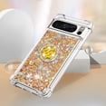 thumbnail image 5 of Funda para Google Pixel 8 Pro 5G con Brillo Líquido Flotante, Purpurina, Parachoques y Anillo Giratorio Soporte, 5 of 5