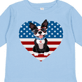 thumbnail image 4 of Inktastic Boston Terrier Dog US Flag July 4th Boys or Girls Long Sleeve Toddler T-Shirt, 4 of 5