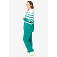thumbnail image 6 of Woman Within Plus Size Striped Full Zip Jacket Set, 6 of 6