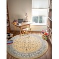 thumbnail image 7 of Unique Loom Narenj Collection Area Rug - Leeds (5' 1" Round Beige/Blue), 7 of 7