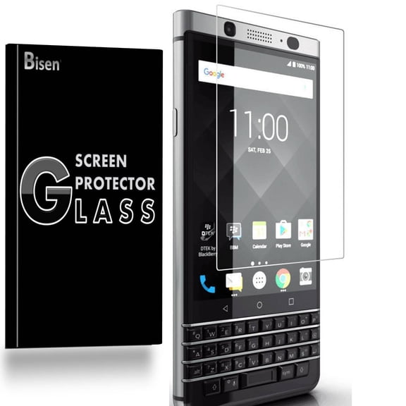 [2-Pack] BlackBerry Keyone BISEN Tempered Glass Screen Protector, Anti-Scratch, Anti-Shock, Shatterproof, Bubble Free