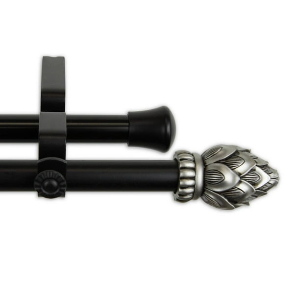 Rod Desyne Bud Two Tone Expandable Double Curtain Rod Walmart Com Walmart Com