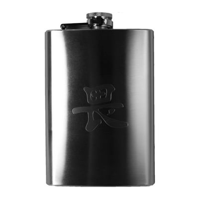 8oz Japanese Kanji Respect Stainless Steel Flask