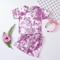 thumbnail image 2 of Fesfesfes Toddler Baby Kids Girls Boys Tie-dye Set T-shirt Tops Pants Casual Outfits, 2 of 9