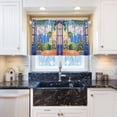 thumbnail image 5 of Yayeee Kitchen Curtains Tier Pair Light Filtering 27"x36" Rod Pocket Short Cafe Window Panel, Blue Window, 5 of 7