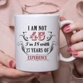 thumbnail image 5 of 45th Birthday Gifts for Women Men - I''m Not 45 I''m 18 with 27 Years of Experience Mug - 45 Year Old Present Ideas for Wife, Husband, Sisters, Brothers, Her, Friends, Coworkers - 11 oz Coffee Mug, 5 of 6