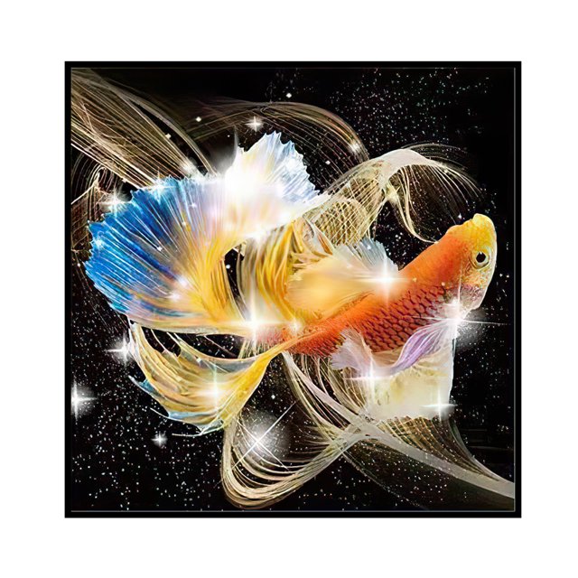 Cuadros Decorativos Bordado completo DIY lienzo artesanal estampado 11CT punto de cruz Koi Fish Kit ornamento DQrwqpou Nuevos Originales