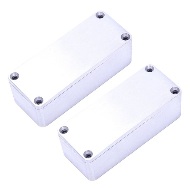 2 Piezas Caja de Pisada de Aluminio Efectos Estilo 1590ª Caja de Pedales para Guitarra