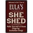 thumbnail image 1 of EULA'S She Shed Red Sign Lady Cave Sign 16 x 24 Matte Finish Metal 116240088441, 1 of 1