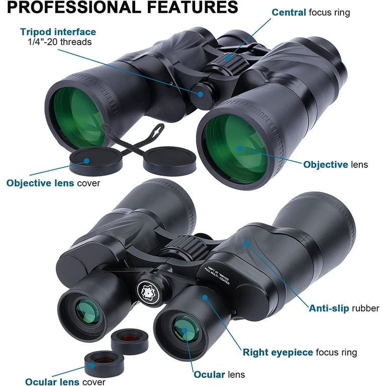 Binoculars For Adults 20 X 50 With BAK4 Prism FMC Lens