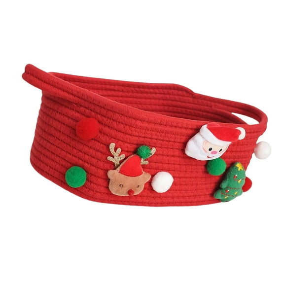Christmas Present Holder Santa Themed Storage Basket for Bedroom or Living Room Holiday Decoration Gifts Organiser