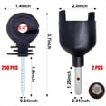 thumbnail image 3 of Aislante de Cerca Eléctrica Aislador Atornillado Poste de Anillo de Cerca Aislador de Poste de Madera con Herramienta de Casquillo Aislante, 100 Piezas, B, 3 of 7