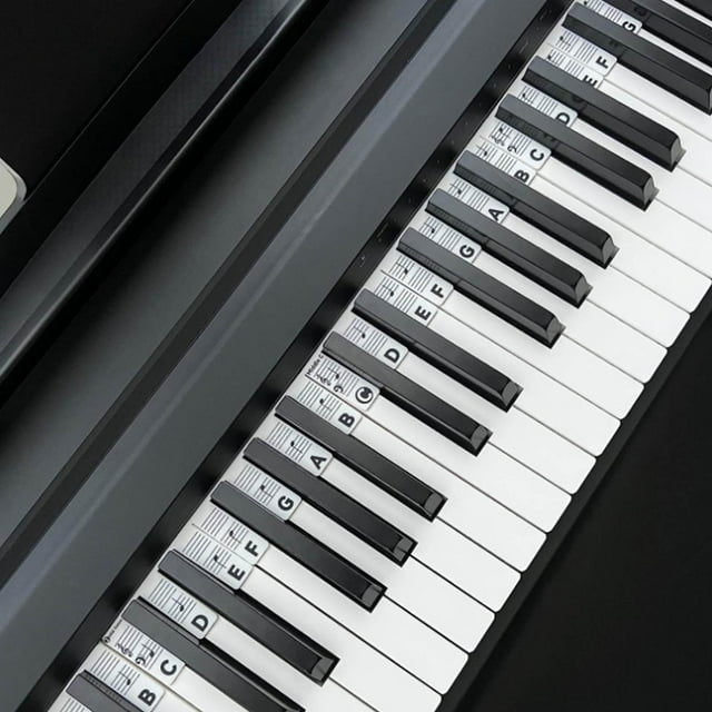 Etiqueta De Teclado De Piano, Diseño , Transparente, Universal, Aplicación Amplia, Pegatina De Nota De Piano Electrónica De Silicona, Extraíble Para Música