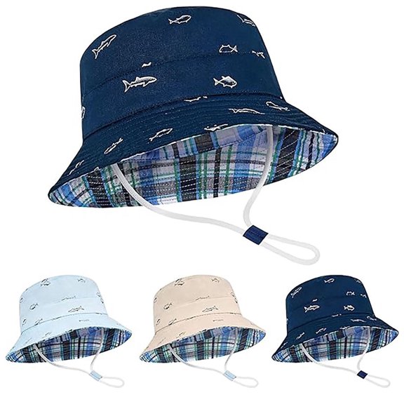 Jamicy Beach Baby Sun Hat Sun Protection Cute Wide Brim Summer Baby Boy Bucket Hats Toddler Sun Hats for Boys Girls