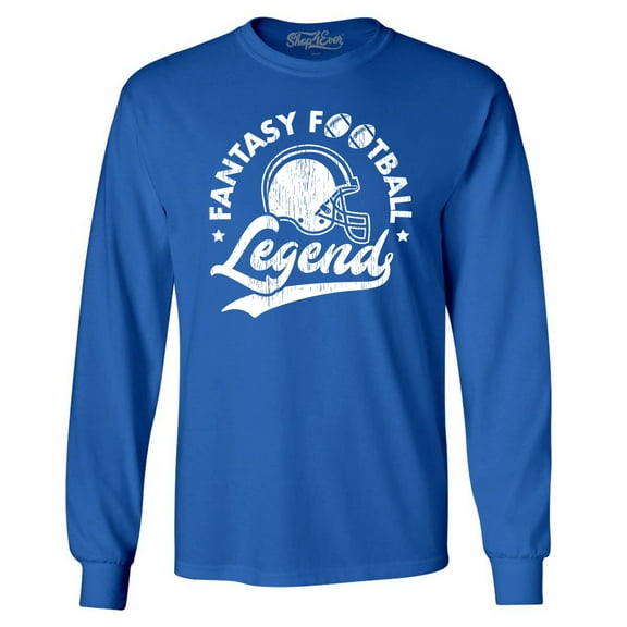 Shop4Ever Men's Fantasy Football Legend Long Sleeve Shirt XXX-Large Royal Blue