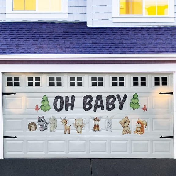 VictoryStore  Oh Baby Woodland Baby Shower Garage Magnet Decorations Set, Baby Shower Garage Magnet Set 19731