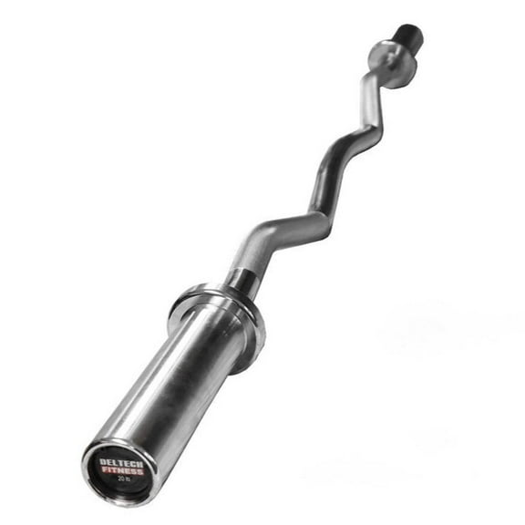Deltech Fitness Olympic Preacher Curl Bar Model #OB-47, Chrome Plated Steel