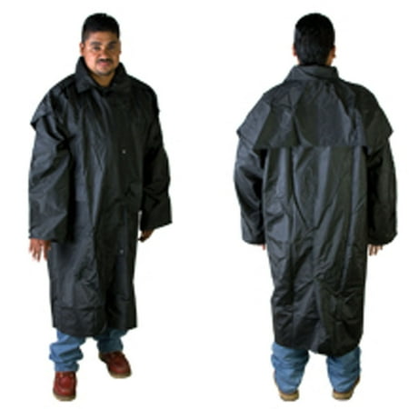 Saddle Slicker - LARGE HILASON HORSE RIDING OUTBACK SADDLE SLICKER RAINCOAT BLACK