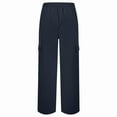 thumbnail image 5 of YDFCWXW Cargo Sweatpants for Women Baggy Drawstring High Waisted Wide Leg Sweat Pants Oversized Athletic Pants Navy, XL, 5 of 6