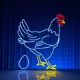 thumbnail image 3 of Handmadetneonsign Chicken Laying Egg Neon Sign, Chicken Wall Art Decor, Rooster Neon Sign, Farmer Wall Decor, 3 of 5