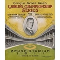 thumbnail image 3 of Stevens 12x14 Black Modern Framed Museum Art Print Titled - Offical Score Card Worlds Championship Series - New York Giants vs Philadelphia Athletics, 1880, 3 of 5