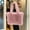 Pink, variant on Large Capacity Fluffy Plush Shoulder Bag