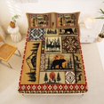 thumbnail image 2 of jejeloiu Jungle Deer Bear Bed Sheets,Rustic Farmhouse Cabin King Sheets For Boys Kids 4pcs, 2 of 6