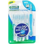 GUM Go-Betweens Proxabrush Cleaners Wide [3614] 8 Each (Pack of 3)