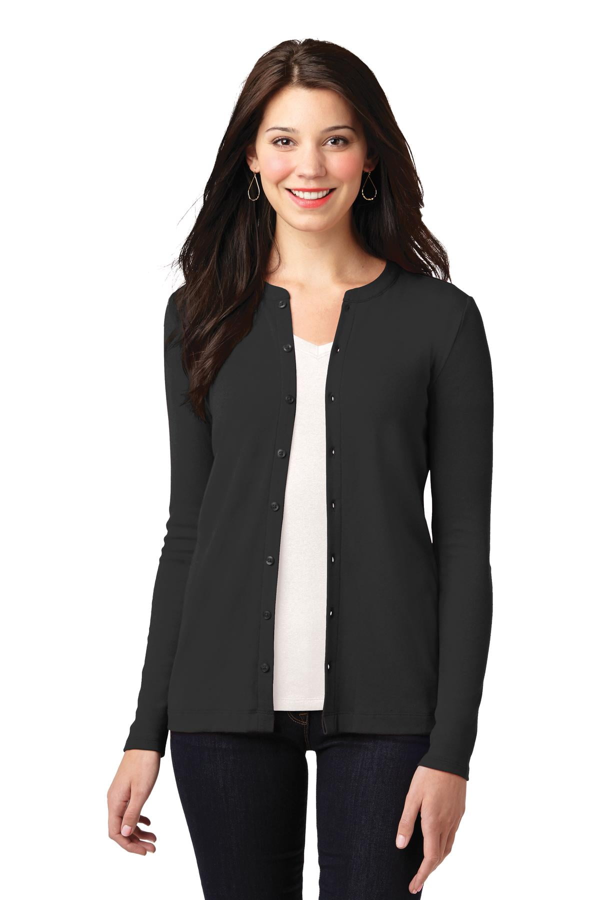port authority ladies open front cardigan sweater