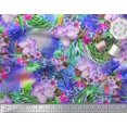 thumbnail image 2 of Soimoi Poly Georgette Fabric Animal Skin & Tropical Flower Decor Fabric Printed Yard 52 Inch Wide, 2 of 3