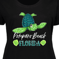 thumbnail image 4 of Inktastic Pompano Beach, Florida Happy Sea Turtle Women's Plus Size T-Shirt, 4 of 5