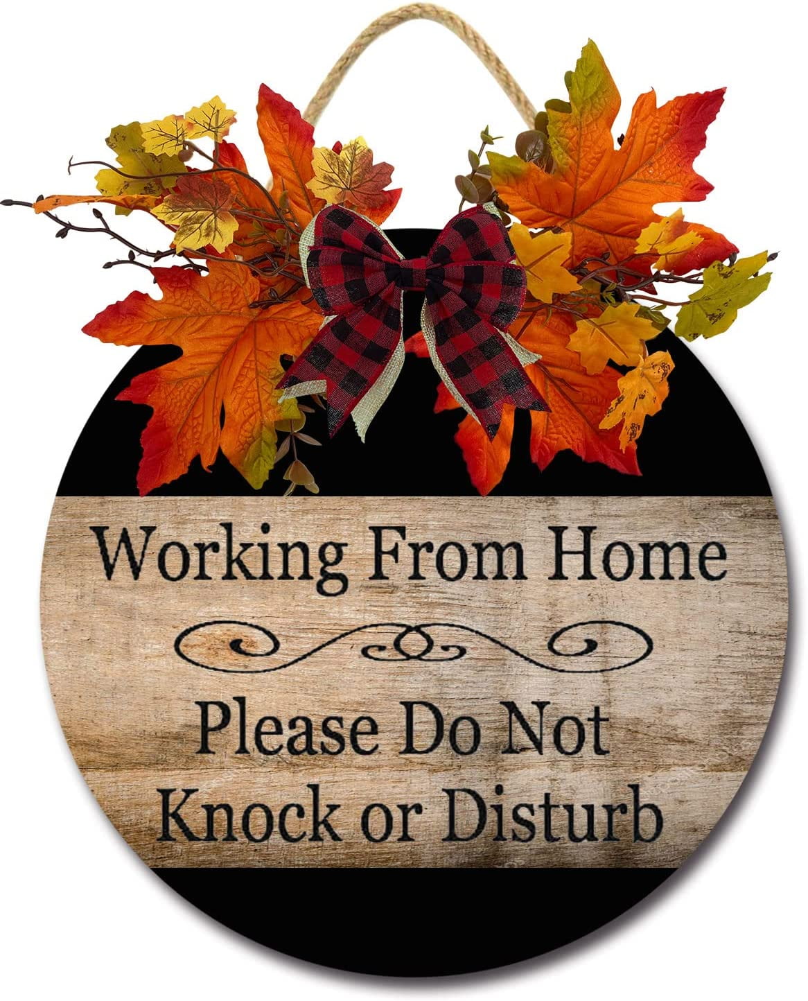Eveokoki 11" Working From Home Please Do Not Knock Or Disturb Signs