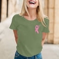 thumbnail image 2 of Razzly Women's T Shirts Stylish Graphic Tee For Cancer Awareness Month Celebrating Support And In A And Comfortable Design Short Sleeve Casual Shirts for Women 2 Shirt Casual Short(Light Green,XL), 2 of 5