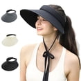 thumbnail image 3 of Clossjun Wide Brim Sun Visor Hat for Women UPF50+ Sun Hats Lightweight Sports Cap Foldable for Outdoor Travel Riding Hiking, 3 of 3