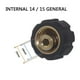 thumbnail image 2 of Adaptador hembra de conexión rápida 1/4 macho a M22 14 15 para lavadora a presión, 2 of 5