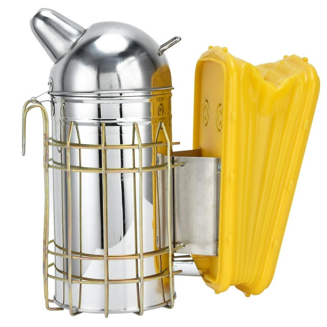 Pointed Beehive Smoker with Heat Protection Board Stainless Steel Bee Smoker for Bee House